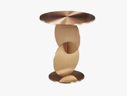 Round Gold Side Table