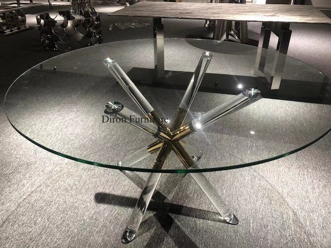 Glass and Acrylic Dining Table