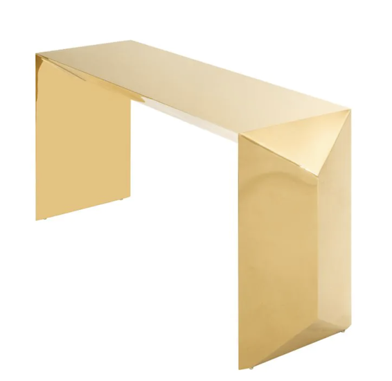 Luxury brass console table