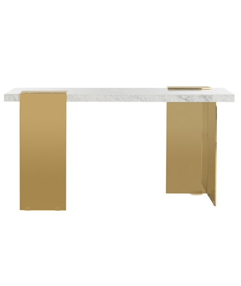 Marble and brass console table