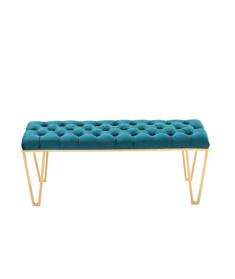 Gold Stainless Steel Bench For Living Room And Bedroom