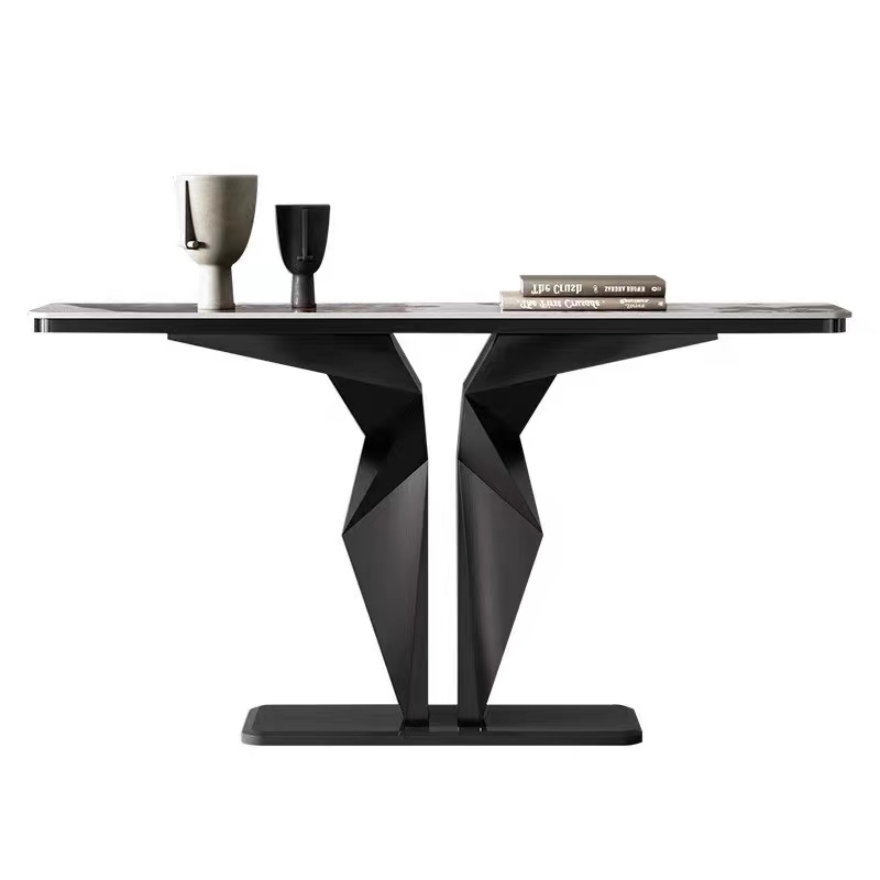 Modern Luxury Marble and Steel Console Table