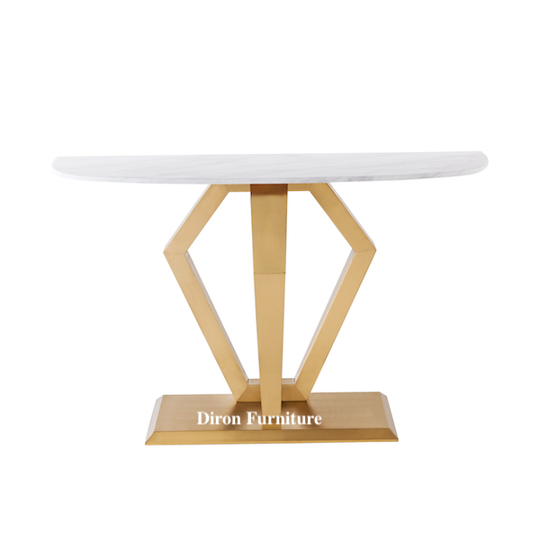 Modern Contemporary Rectangular Luxury Marble Accent Table Entryway Table