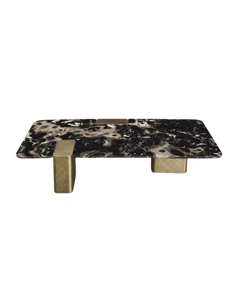 Modern  Coffee Table With Metal  Base